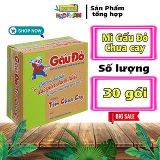 Thùng mì gấu đỏ tôm chua cay , 1,89kg