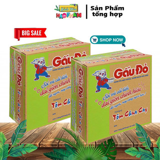 Thùng Mì Gấu Đỏ Tôm Chua Cay (30 Gói), 1,89kg