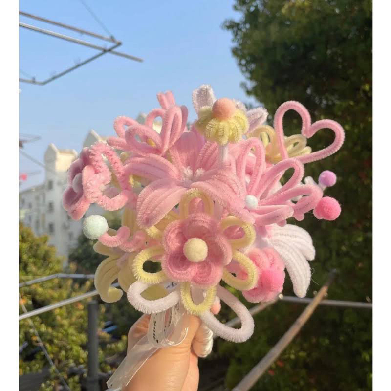 Bó  Sợi Kẽm Nhung Mix Màu , Một Màu