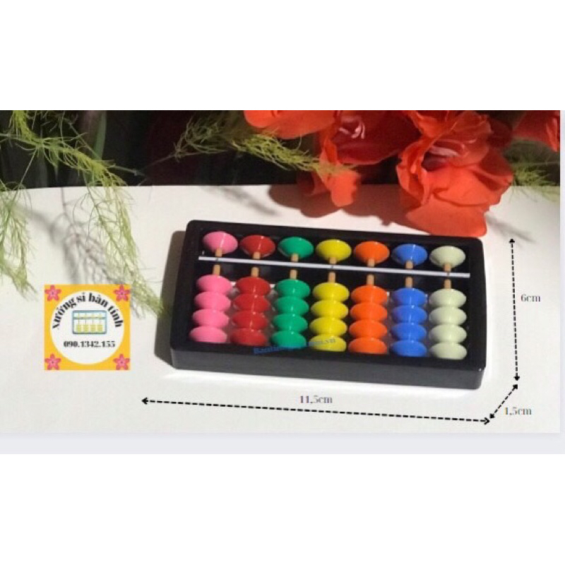 (sale) Bàn tính 7 cột sắc màu
