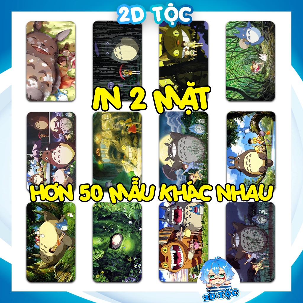 [HÀNG CÓ SẴN] Ảnh Card Thẻ Bo Góc in 2 mặt Anime Ghibli My Neighbor Totoro - Giấy Dày Cứng - Có Cán 