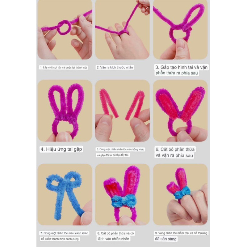 Bó  Sợi Kẽm Nhung Mix Màu , Một Màu