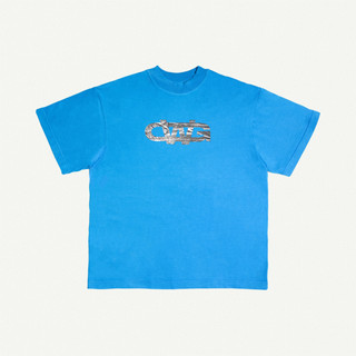 TAPE TEE BLUE  / Áo Thun Tay Ngắn Tape Màu Xanh / Oversized Boxy Fit / GAMBLE WORLDWIDE