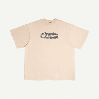 TAPE TEE BEIGE  / Áo Thun Tay Ngắn Tape Màu Be / Oversized Boxy Fit / GAMBLE WORLDWIDE