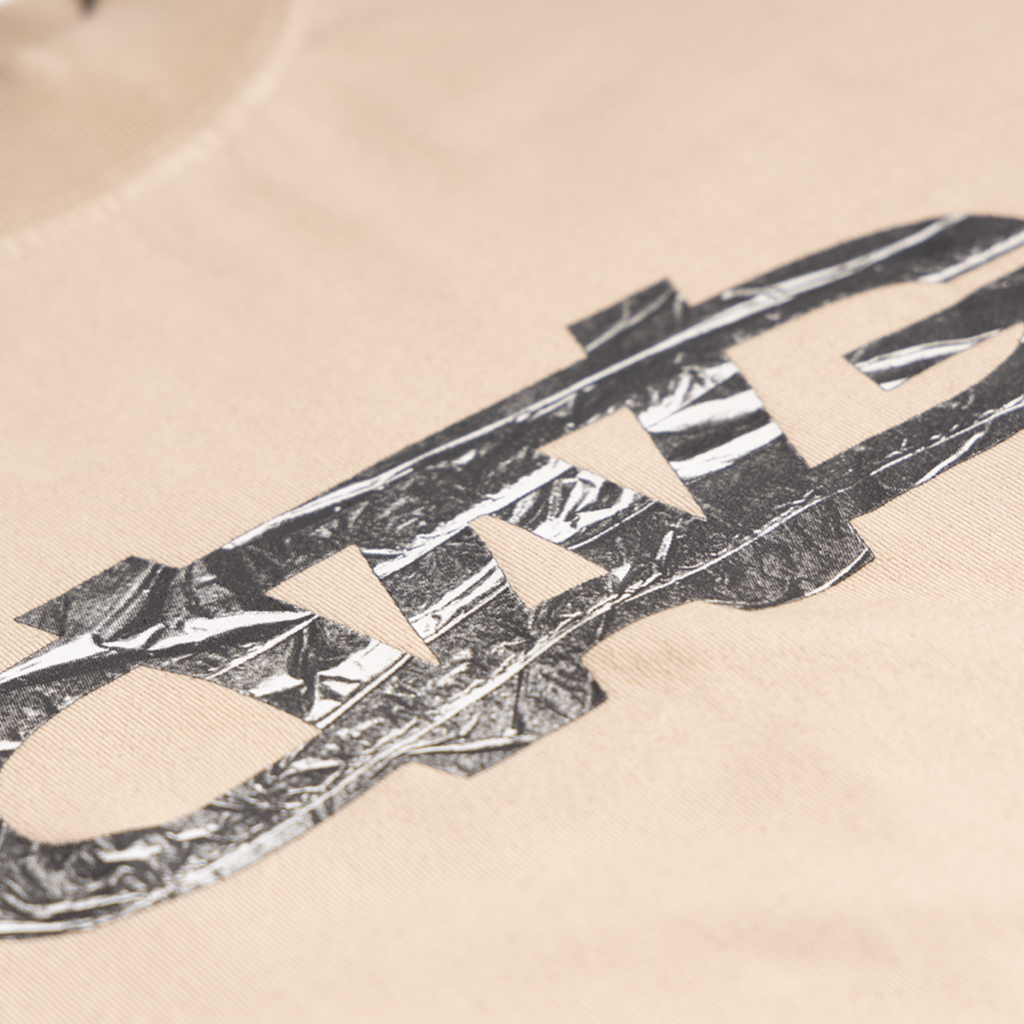 TAPE TEE BEIGE  / Áo Thun Tay Ngắn Tape Màu Be / Oversized Boxy Fit / GAMBLE WORLDWIDE