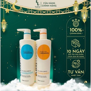 Bộ dầu gội xả Olexrs Argan Oil Collagen Hair Salon cho tóc khô hư tổn phục hồi tóc hư tổn, giúp tóc dày khỏe, óng mượt