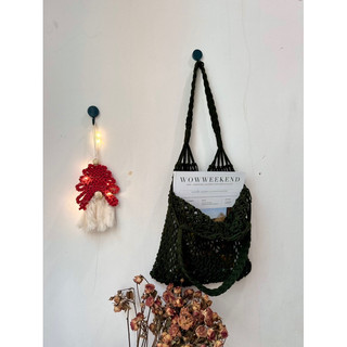 Túi tote lưới macrame thủ công đi biển.