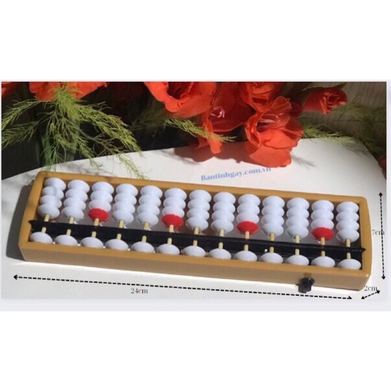 Bàn tính gẩy soroban 13 cột có nút xoá về 0 học sinh ( siêu rẻ)