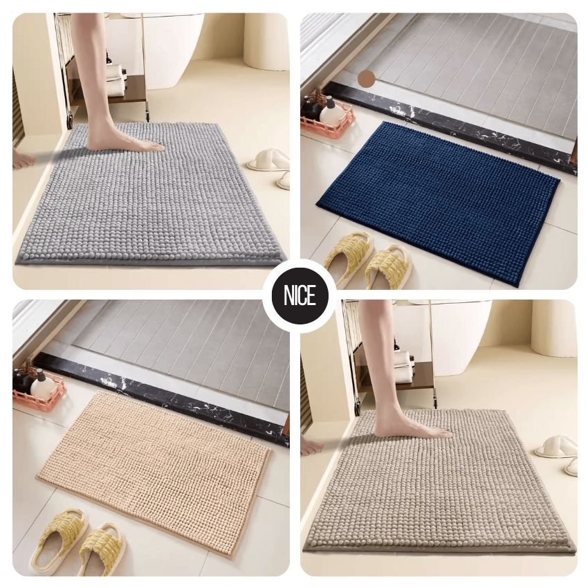 Thảm lông siêu thấm hút màu sang trọng để cửa phòng tắm, thảm lông chùi chân để cửa phòng tắm siêu thấm hút