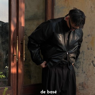 Áo Da Đen - MARTIN CROPED LEATHER JACKET - De Basé