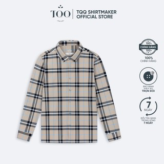 Áo sơ mi TQQ dài tay Seamless không đường may SMK11 họa tiết kẻ caro mềm mịn, trọng lượng siêu nhẹ, không cần là