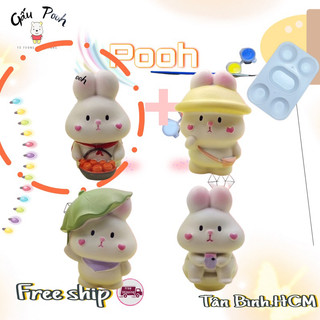 Tô tượng thạch cao gấu pooh size nhỏ cute dễ thương