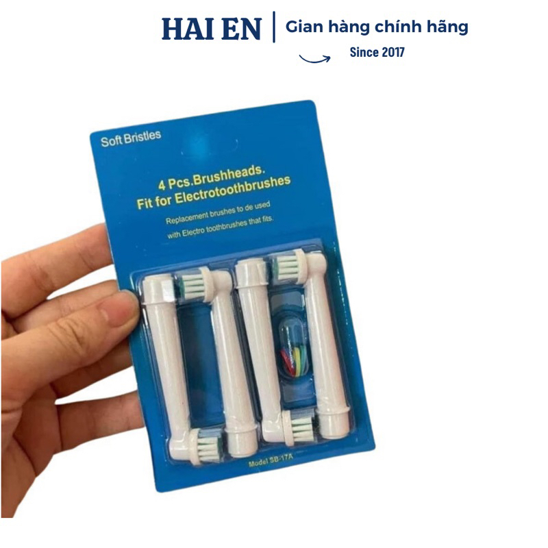 Set 4 đầu bàn chải điện thay thế tương thích nhiều loại máy Oral b