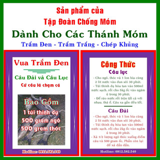 Thính câu trắm đen kiểu mới.  Vua trắm đen. Bài mồi cắt móm. Cực kỳ uy tín