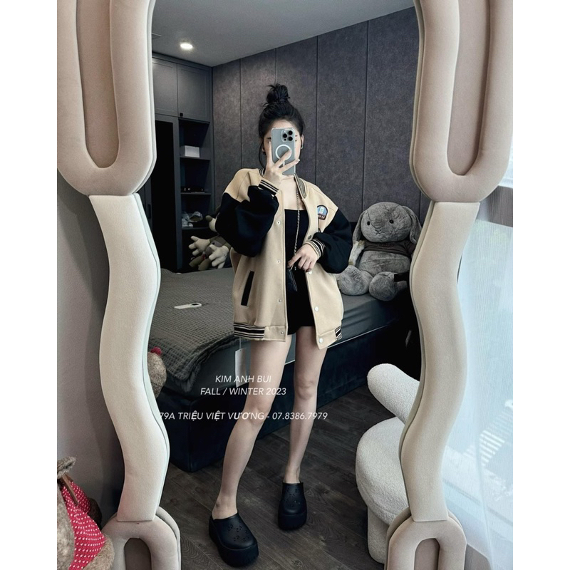 Áo Khoác Dạ Bomber Quảng Châu Xịn Xò Sang Chảnh