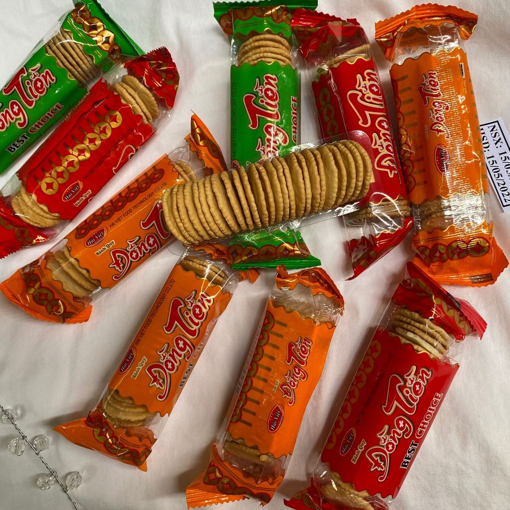 Bánh quy đồng tiền Hải Việt tuổi thơ