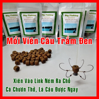 Mồi câu cá trắm đen . Túi 50 Viên.  Thính câu cá trắm đen