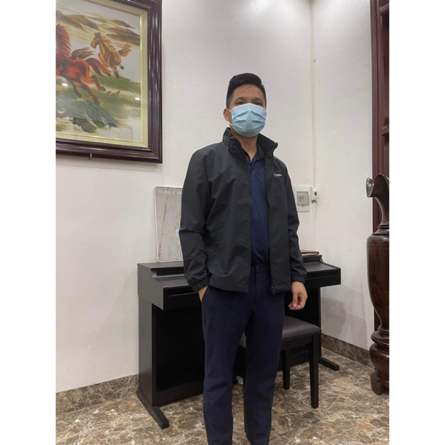 Áo khoác gió nam 2 lớp xuất dư Hàn