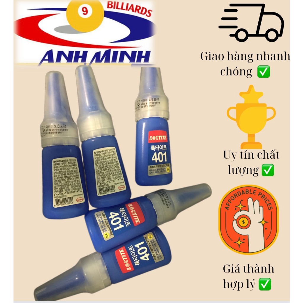 Keo dán đầu cơ bida Loctite chính hãng giá rẻ