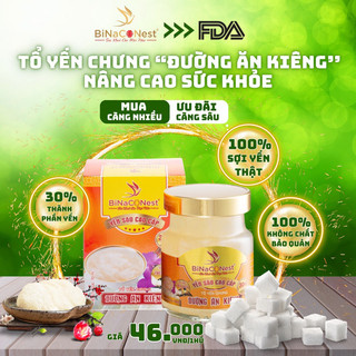 Yến sào binaconest, tổ yến chưng đường ăn kiêng 70ml