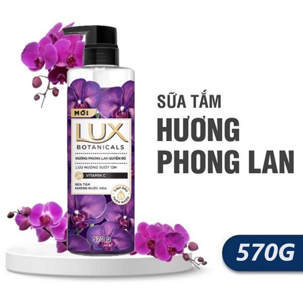 Sữa Tắm Hương Nước Hoa Lux Hương Phong Lan 570G Quyến Rũ Trẻ Hóa Làn Da Lux Botanicals Charming Perfume Orchid Body Wash