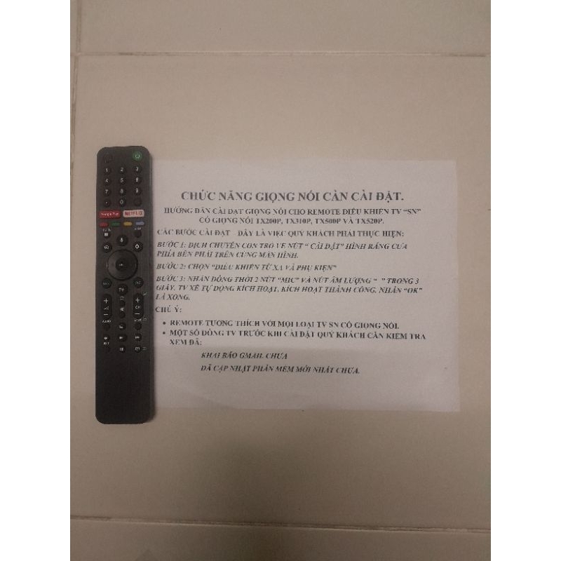 Remote điều khiển tivi SONY có giọng nói chính hãng