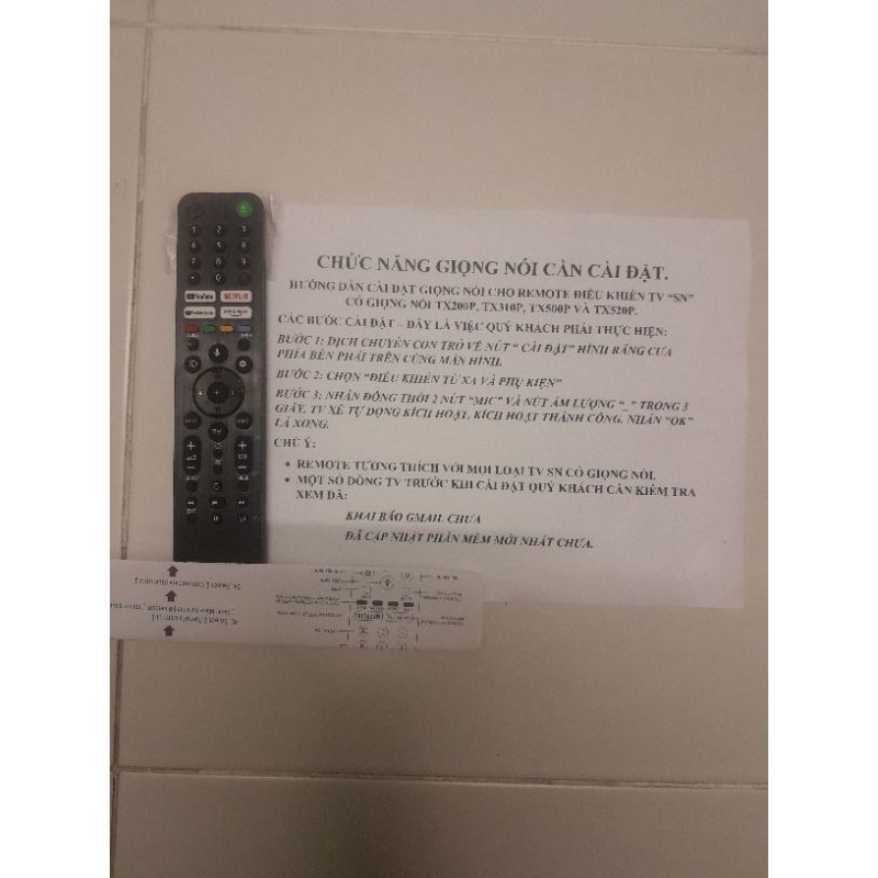 Remote điều khiển tivi SONY có giọng nói chính hãng