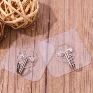 Combo 5 chiếc, móc dán tường treo đồ trong suốt siêu dính, siêu chắc chắn, móc treo đồ
