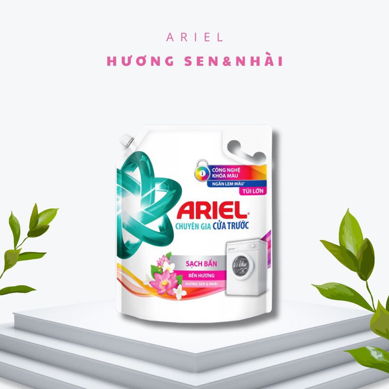 Nước giặt Ariel Cửa Trước Nhiều Mùi Hương - Túi 3.2-3,05 kg
