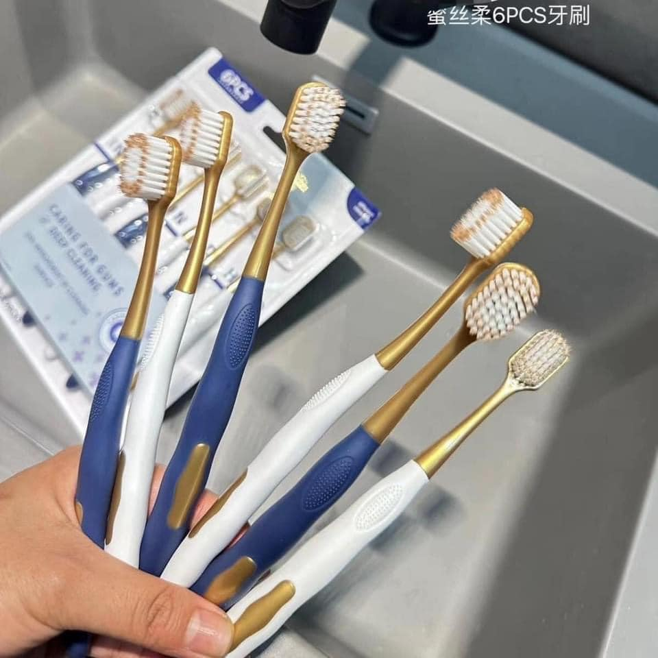 SET 6 BÀN CHẢI ĐÁNH RĂNG MỚI LÔNG MỀM MẠI, MẬT ĐỘ LÔNG DÀY, SIÊU ÊM ÁI