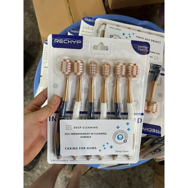 SET 6 BÀN CHẢI ĐÁNH RĂNG MỚI LÔNG MỀM MẠI, MẬT ĐỘ LÔNG DÀY, SIÊU ÊM ÁI