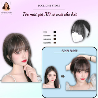 Tóc mái giả che hói Mái Giả 3D phủ hói 100% Dệt Tay - Tóc Mái Giả Thưa Tóc Thật Hàn Quốc - 8