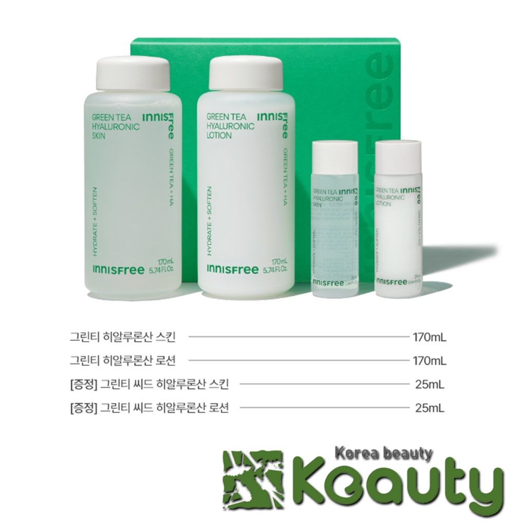 Bộ Dưỡng Da Trà Xanh Innisfree Green Tea Hyaluronic Skin Care Set