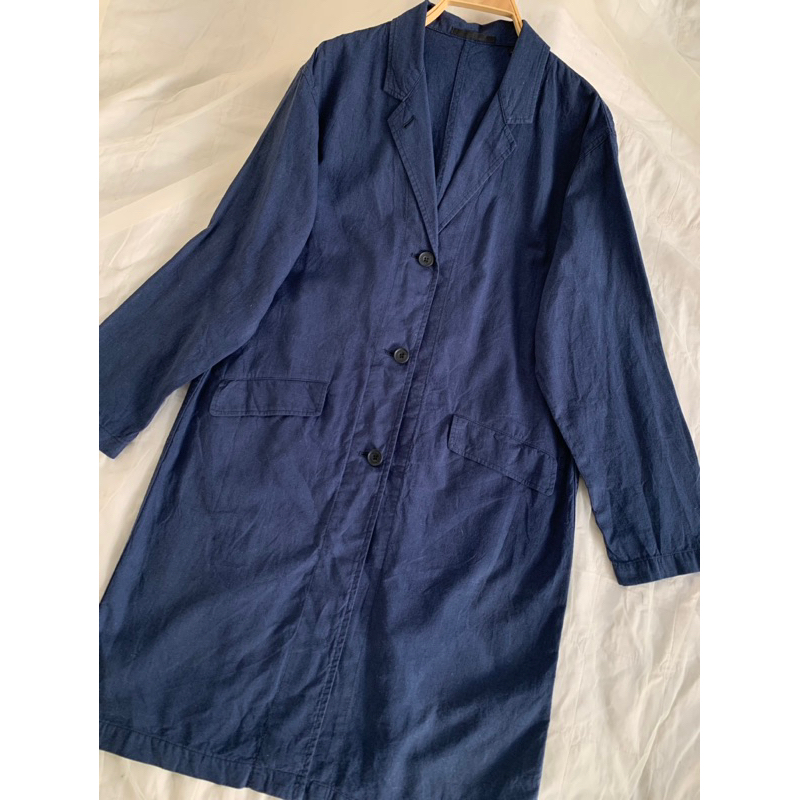 Áo khoác trench coat M457 dáng dài có xẻ gấu phía sau chất linen 1 lớp 2hand Hàn si ảnh thật