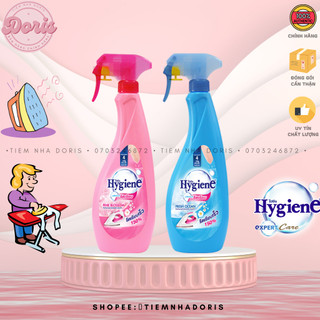 Xịt thơm quần áo hygiene nước xịt vải ủi đồ khử mùi ẩm mốc chai 550ml