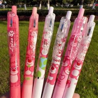 Set 6 bút gấu dâu Losto thay ngòi được -BV04