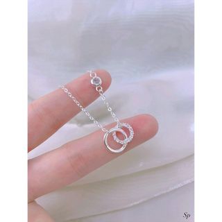 Dây chuyền bạc liền mặt hình tròn lồng