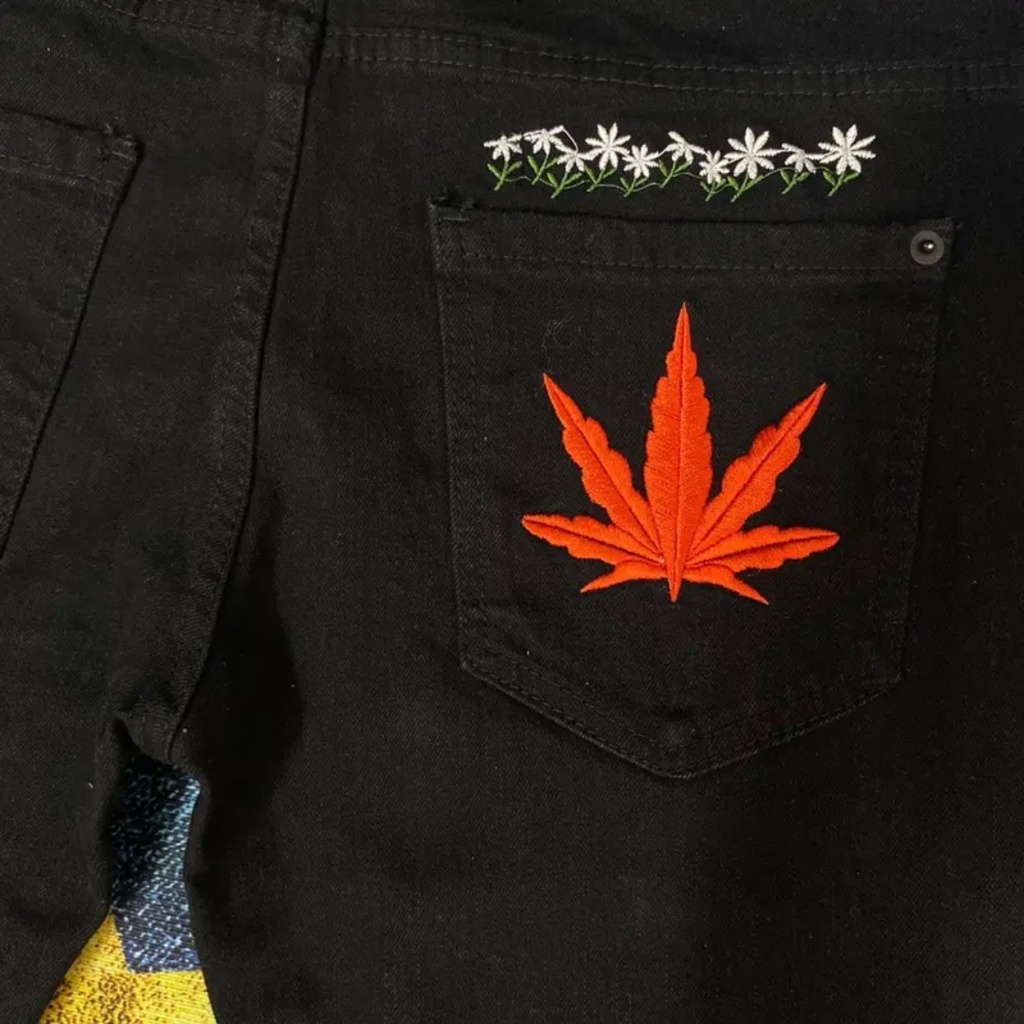 Quần Jean Nam DSQ Lá Phong Đỏ Vảy Sơn Hai Màu Khói - Xanh Cực Cháy Quần Jean Nam Thời Trang