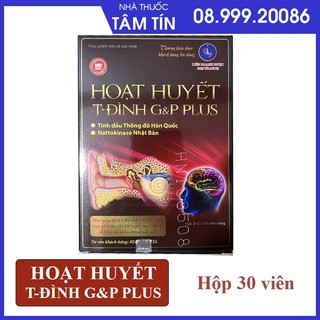 Hoạt huyết t-đình g&p plus - hộp 30 viên