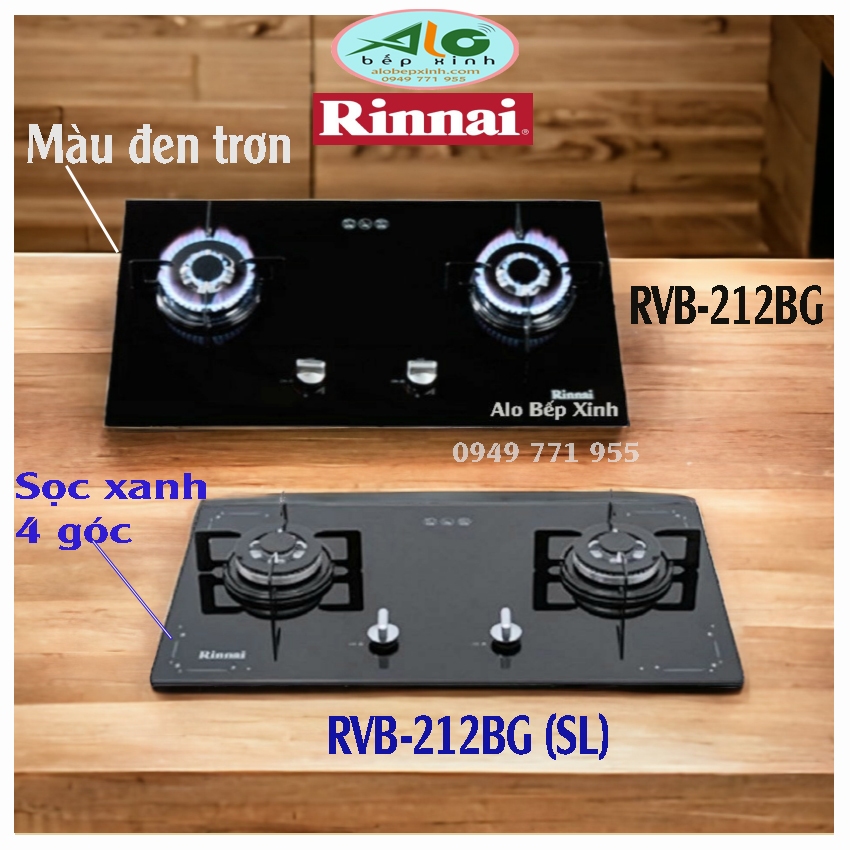 🌻Bếp gas âm Rinnai RVB-212BG - Bếp ga âm Rinnai RVB-212BG(SL) ngắt gas tự động - Đánh lửa IC - BH 2 năm - Alo Bếp Xinh