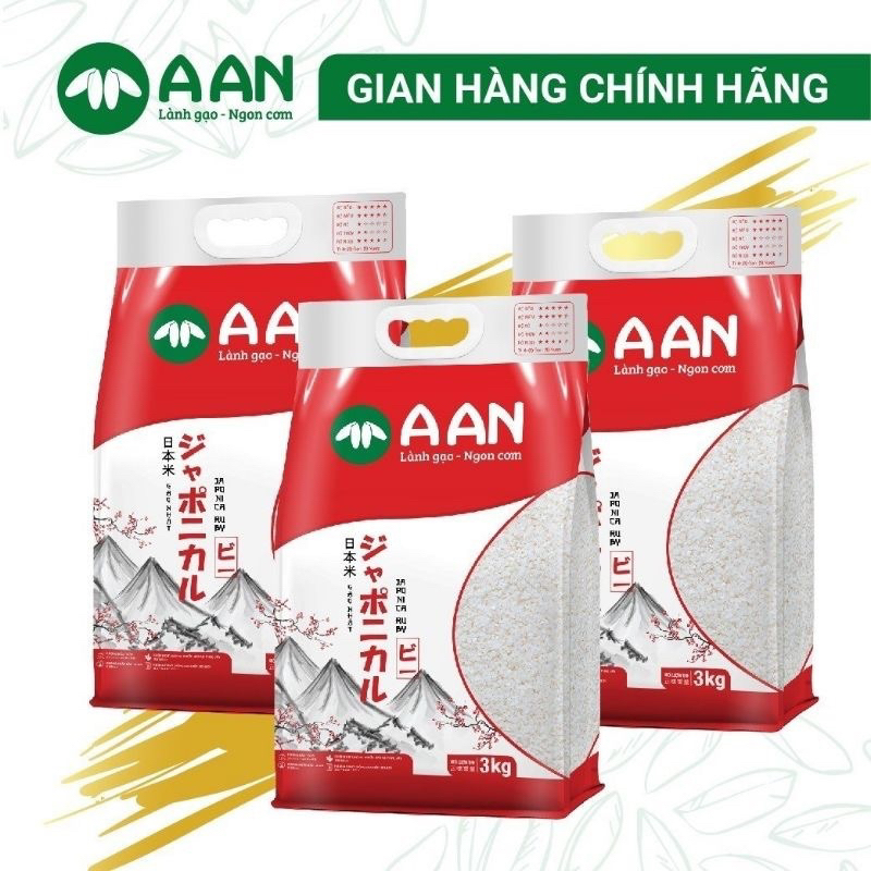 Freeship 30kg - Gạo nhật Japonica A An Túi 5kg - Gạo thơm, dẻo, shushi