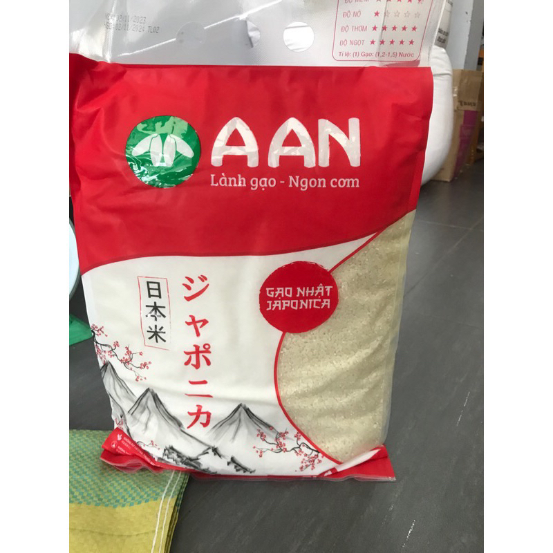 Freeship 30kg - Gạo nhật Japonica A An Túi 5kg - Gạo thơm, dẻo, shushi