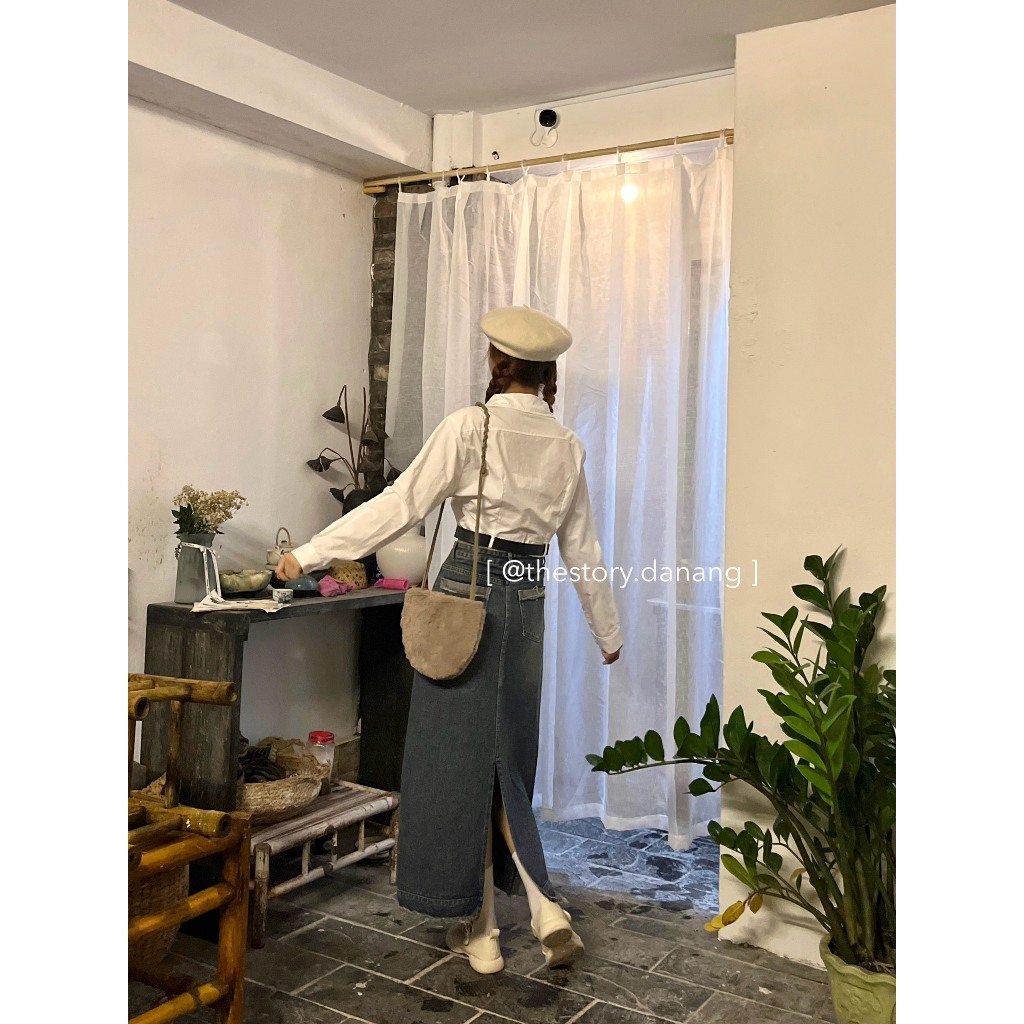 Chân váy jean tua rua  CV342