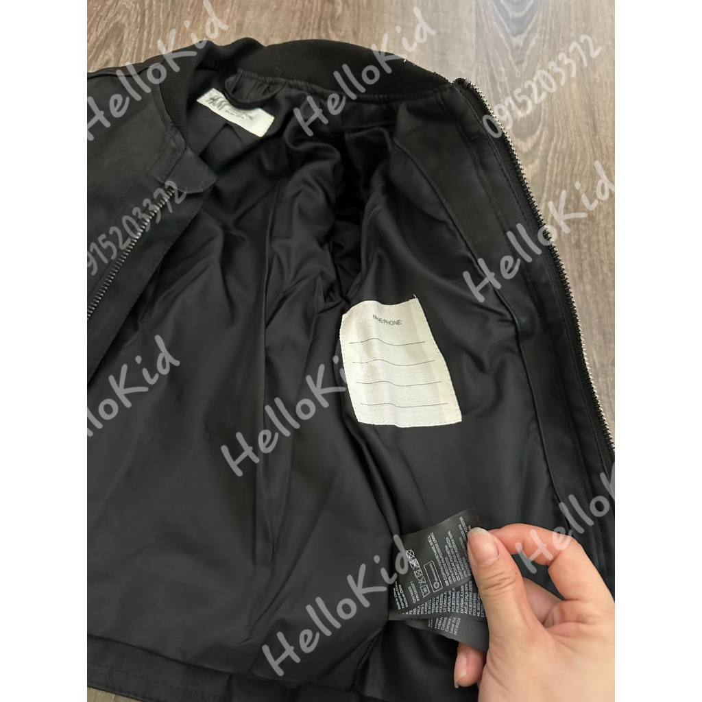 Áo khoác da kéo khoá ko cổ cho bé