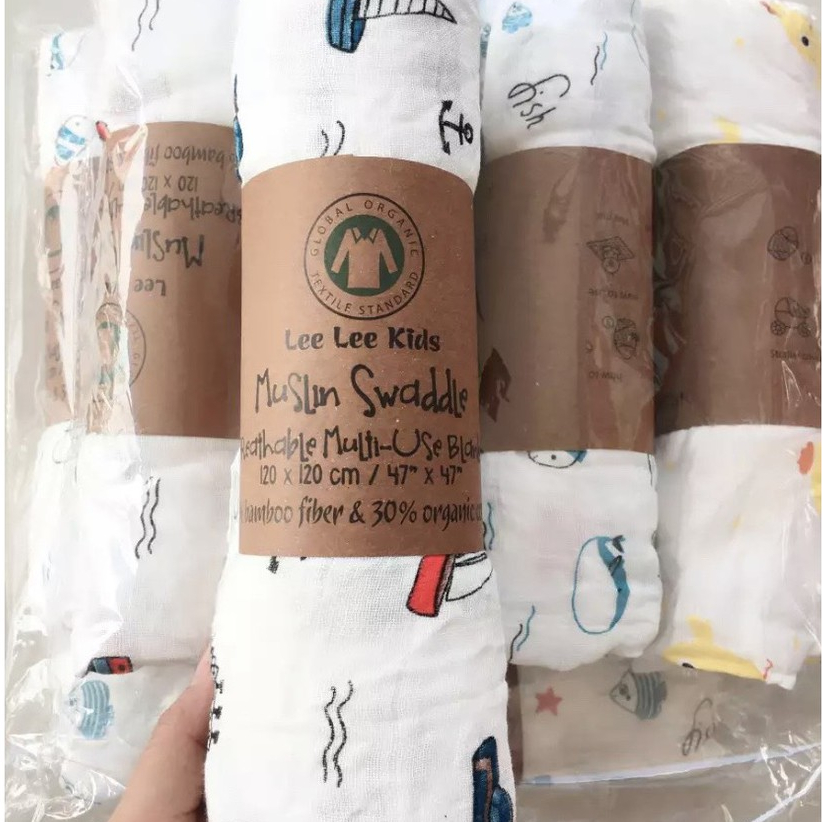 Khăn tắm, chăn đắp Aden sợi tre cho bé sơ sinh KT 1m2x1m2