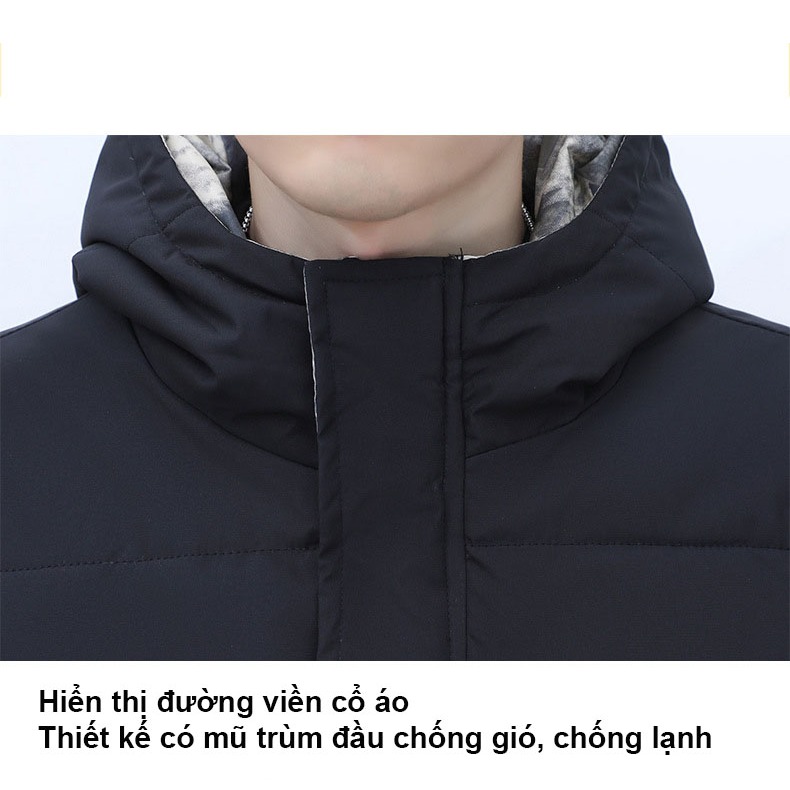 Áo khoác phao nam mùa đông có mũ áo phao nam thời trang ulzzang hàn quốc giữ ấm tốt