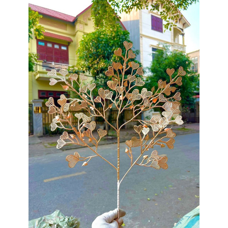 Cành Lá Tim  vàng kim trang trí, chưng tết …