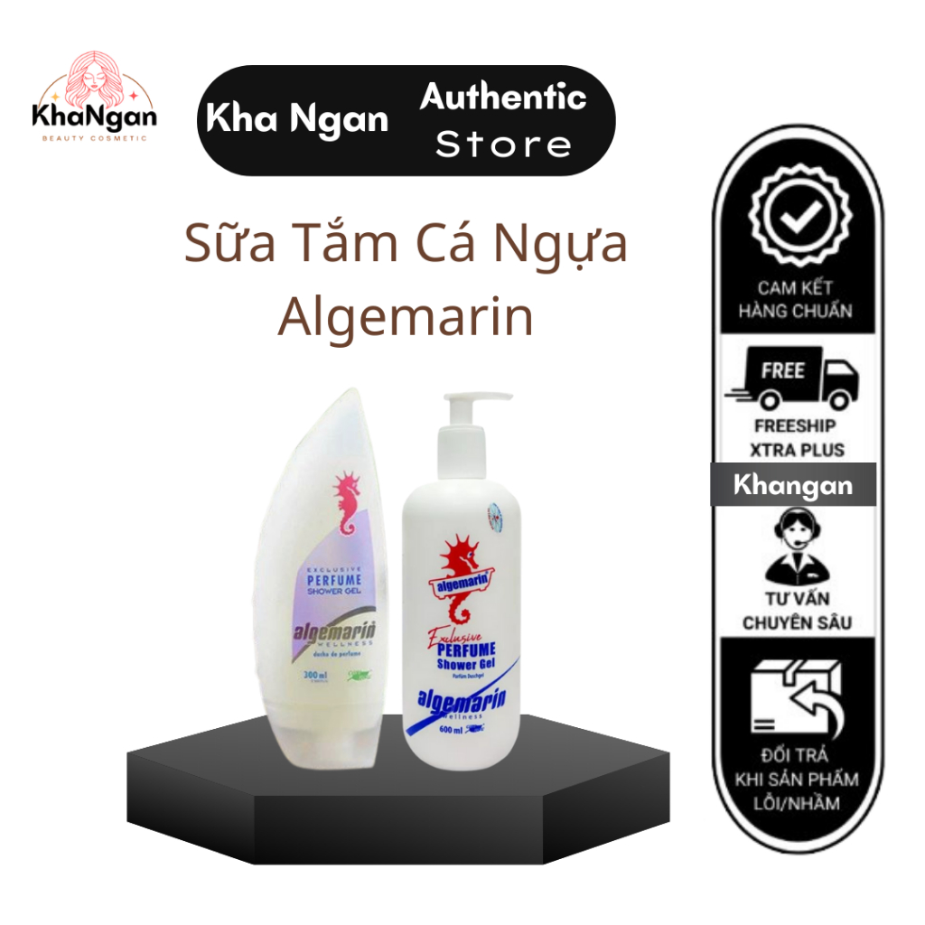 [Mẫu Vuông-Mẫu nhọn] Sữa Tắm Cá Ngựa Algemarin 300ml – Đức