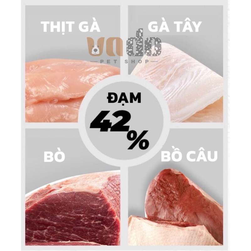 Hạt cho mèo SC siêu topping, grainfree 42% đạm - không độn ngũ cốc