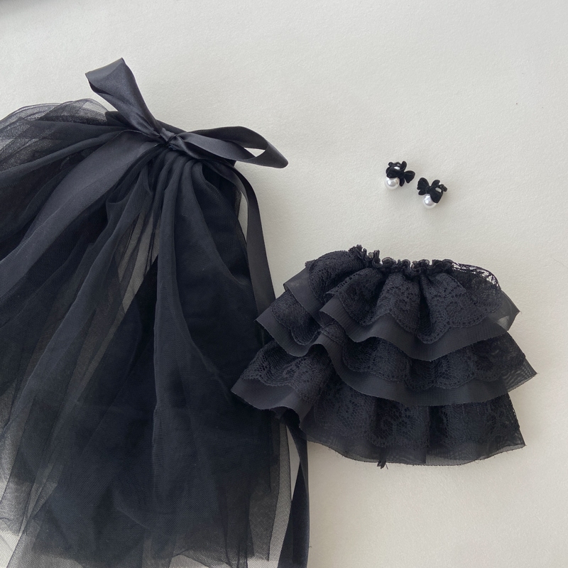 [Đặt trước] Outfit doll 20cm váy cưới, váy dạ hội voan đen/trắng (không gồm doll)